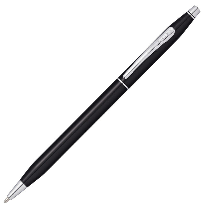 Cross Classic Century Black Lacquer Ballpoint Pen with Chrome Trim