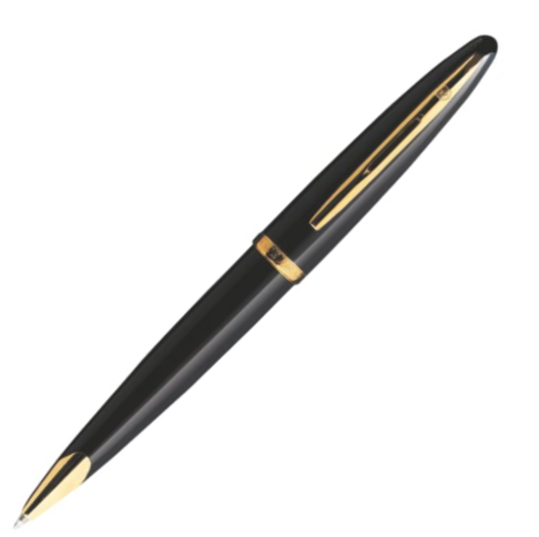 Waterman Carene Black Sea Ballpoint Pen with Gold Trim