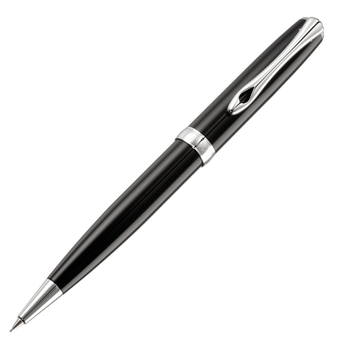 Diplomat Excellence Black Lacquer Mechanical Pencil with Chrome Trim