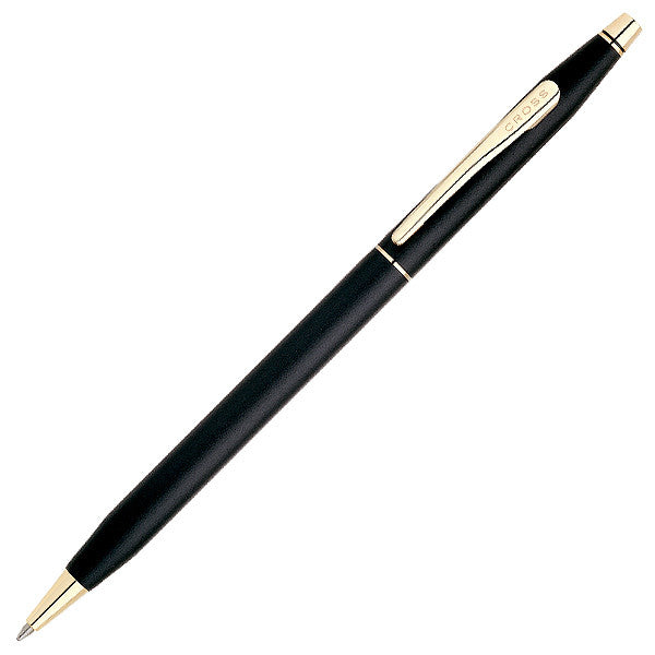 Cross Classic Century Classic Black Lacquer Ballpoint Pen with Gold Trim