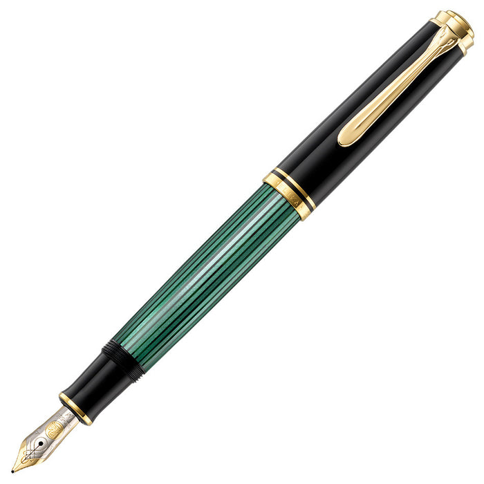 Pelikan Souveran 600 Black and Green Plunger Fountain Pen M600