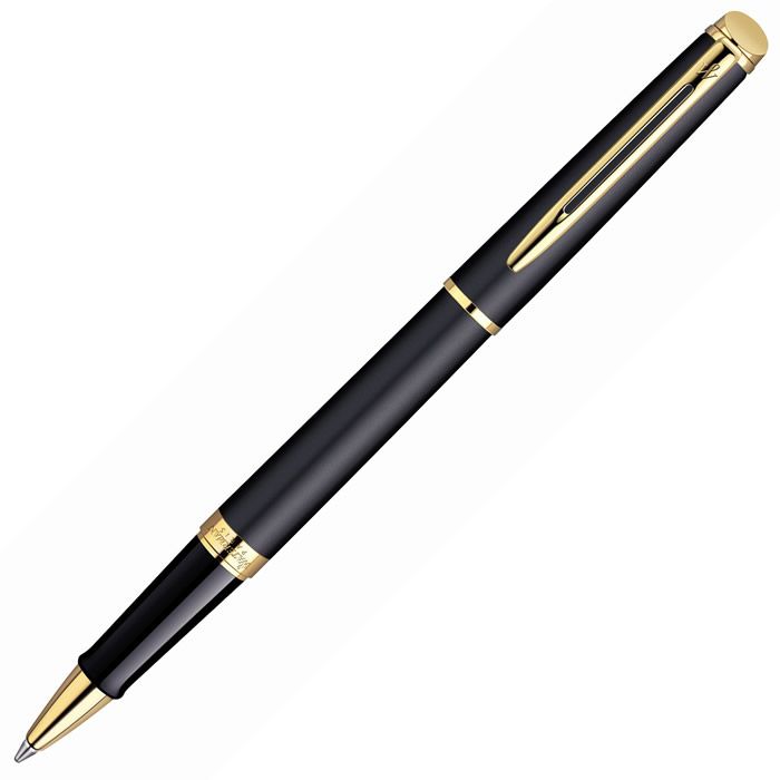 Waterman Hemisphere Matte Black Rollerball Pen with Gold Trim
