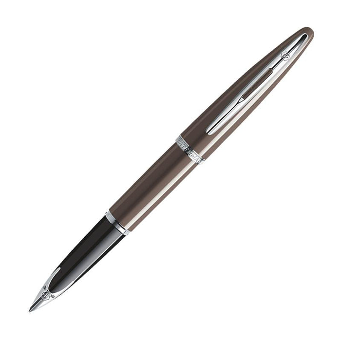 Waterman Carene Frosty Brown Fountain Pen with Chrome Trim