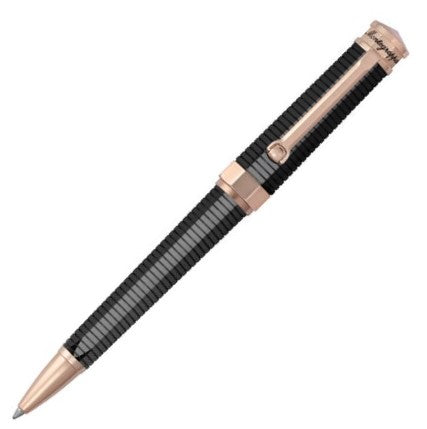 Montegrappa Nero Uno Linea Ballpoint Pen with Rose Gold Trim