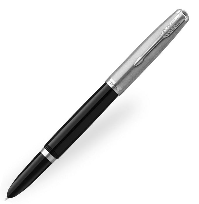 Parker 51 Black Fountain Pen with Chrome Trim